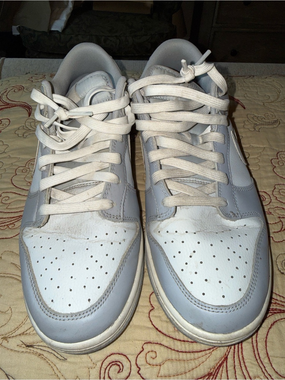 Nike Air Force 1 Low white and grey trainers. Size US 10